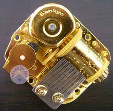 Play "Canon in D Major" Golden Plated Sankyo Musical Movement for DIY Music Box