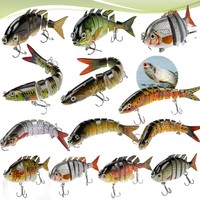 Mehrteilige Wobbler Kunstköder Angelköder Raubfischen Lure Jerkbait Bait Spinner