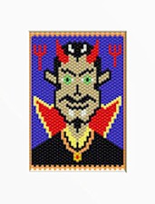 Dracula For Halloween~Beaded Banner Pattern