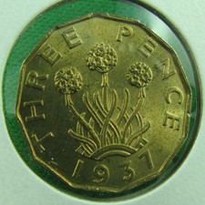 Great Britain 1937 three pence Unc