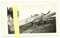 Luftwaffe Flugzeug Bomber Me 110 ? m.Beschuss Schäden Foto a.d.Nachkriegszeit ?