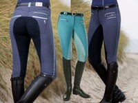Neue Cavallino Marino HKM Seaside Vollbesatz Reithose Gr. 34 - 46 %%SALE%%