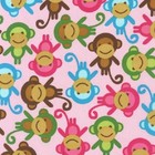 Fat Quarter Urban Zoologie Monkeys On Pink Cotton Quilting Fabric-Robert Kaufman