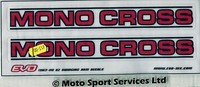MONO CROSS Swingarm Decals YZ 125 250 490 1983 to 1986 YZ125 YZ250 YZ490