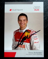 Original handsigniertes Autogramm von Timo Scheider, Postkartenformat