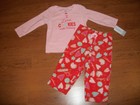 Carters "I love cookies with mommy" fleece pajamas, baby girl