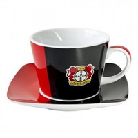 JUMBO- TASSE mit Untertasse BAYER 04 LEVERKUSEN NEU