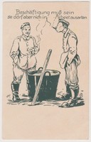 Ak, Soldaten-Zeichnung, Humor, Künstlerkarte, Militär-Postkarte, Patriotika