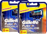16 Klingen Gillette FUSION PROGLIDE Rasierklingen Neu & Original !!!