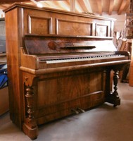 Antik hochw. F. J. Ackermann Stuttgart Klavier Wandklavier Flügel spielbereit 