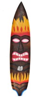 Tiki Surfboard 100cm Wandboard DEKO TIKI Surfbrett Lounge Südsee Hawaii