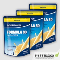 (26,59€/kg) Multipower 3x 510g Formula 80 Eiweiss Evolution Protein + Bonus