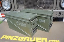 AMMO Can US ARMY Military M385A1 Ammunition Metal Box  PA120 USGI 40mm set of 2