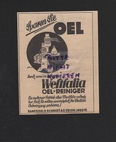 OELDE, Werbung 1929, Ramesohl & Schmidt AG Westfalia-Öl-Reiniger