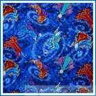 BonEful Fabric FQ Medieval Warlock Wizard * Magic Star Glitter Blue Harry Potter