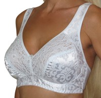 Anna Entlastungs Mieder BH ohne Bügel weiss mit Spitze 80 - 105 A - E