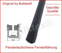 1m Samtschiene Fensterführung mit Metalleinlage Laufschiene Schiebefenster CE1