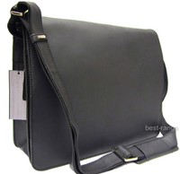 Large Messenger Shoulder Bag Real Leather Oil Black Visconti Harvard 18548 New