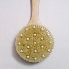 Premium Natural Wooden Bath Shower Body Back Brush Spa Scrubber Gift Ribbon