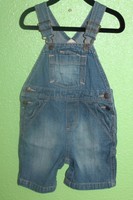 Osh Kosh Genuine Kids Boys Premium denim overall shorts size 18 months Excellent