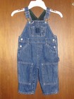 BABY GAP Boys Blue Stonewashed Denim Overalls / Sz 6 - 12 Months / EUC