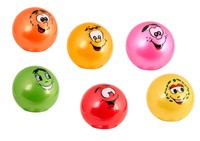 12 Bälle - smiling faces - lachende Gesichter - Kinderball - Spielball sortiert