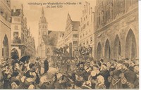 222108) AK Münster Hinrichtung der Wiedertäufer 