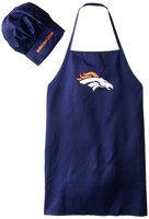 DENVER BRONCOS NFL BARBEQUE APRON AND CHEFS HAT
