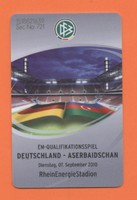 Original Ticket   EM Qualif.  07.09.2010   DEUTSCHLAND - ASERBAIDSCHAN  !!  TOP