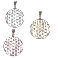 Blume des Lebens Anhänger 925 Silber u. vergoldet rosè gold, gelb gold Bella Car