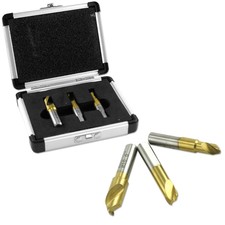 3pc Neiko Hsco Titanium Coating Bit Spot Welder Aluminum Case