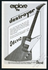 1970 Ibanez Destroyer electric guitar photo vintage print ad