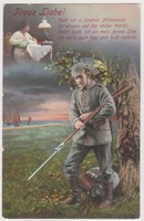Ak, Treue Liebe, Sturmsoldat, 1915,  Militär, Patriotika
