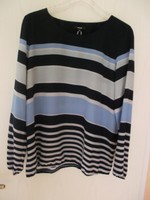 T-Shirt, neu, d'blau/hellblau/weiß/hellgrau gestr., Gr. 40, Opus