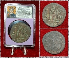 Ancient Byzantine Empire Coin Of Justinian I Cyzicus Mint Very Large Coin!