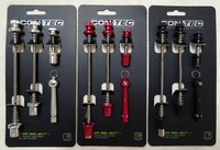 ★ CONTEC ★ silber rot schwarz ★ Anti Diebstahl Schnellspanner MTB ATB #3594