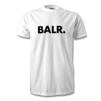 BALR Tshirt Logo Mens Soccor Top Football Black White