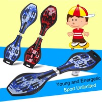 Waveboard Casterboard Streetsurfing Board Skateboard Streetboard Blinkende Räder