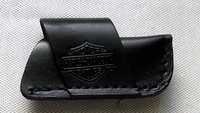 Harley Davidson Messer Etui quer Leder schwarz Messer Stockman Trapper