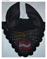 Edle  Fliegenhaube ,Schwarz, Strass  , Gr. WB, NEU , Österreich