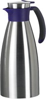 Emsa 514500 Edelstahl-Isolierkanne Soft Grip 1,5L Edelstahl/Brombeer Thermokanne