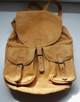 ***   Rucksack Leder gelb   ***