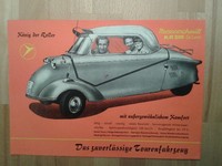 Messerschmitt FMR Kabinenroller KR 200 Originalprospektblatt König der Roller