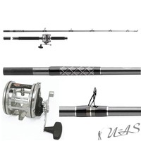 TOP  NORWEGEN SET PENN SLAMMER BOOTS RUTE 50LBS + PENN 230GTO MULTI ROLLE