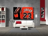 LEINWAND BILD POPART MICHAEL JORDAN AIR BASKETBALL TRIKOT NR. 23 NBA 50x 30 cm 