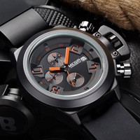 Megir Luxus Silikon Militär Analog Datum Chronograph Armbanduhr 3ATM wasserdicht