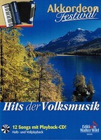 Akkordeon Noten : HITS DER VOLKSMUSIK mit Playback-CD leichte Mittelstufe