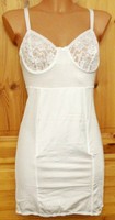 Shapekleid Unterkleid Mieder Kleid Weiß Gr 80 B / 36 Forming Dress Bauch-Weg