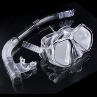 NEUEN Cressi Tauchen Schnorcheln Freediving Silikon-Maske-Schnorchel-Set schwarz