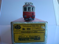HAG H0 251 Triebwagen WM BDe 4/4 rot/grau in OVP.